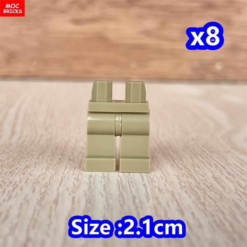 8pcs/lot MOC Bricks Blank Pants Legs Body Wear Figure Accessory Assembled Building Blocks Toy Kids Plastic Dolls