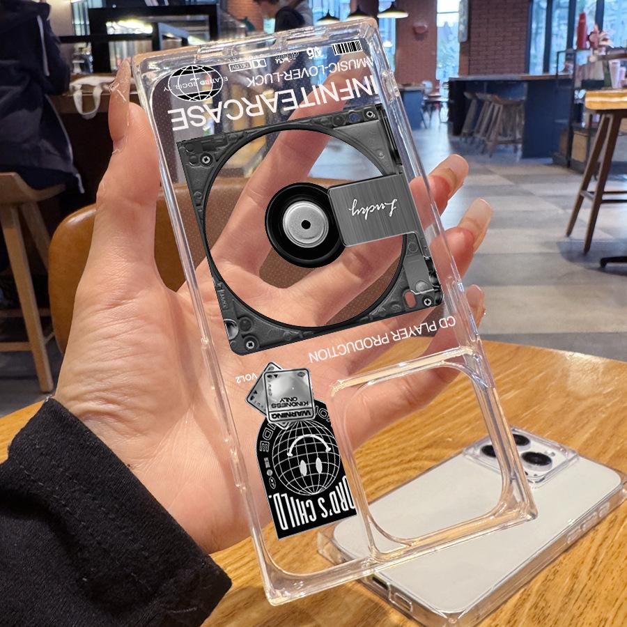 Fun Creative Album 14 Plus 13 Pro Max 12 11 Rectangular Right angled Straight Edges 15 Transparent Phone Case for iphone 16 Promax