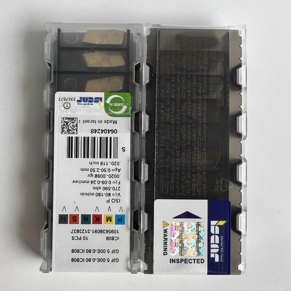 ISCAR / GIF5.00E-0.80 IC808 /Industrial Indexable Carbide Inserts 10 Pcs