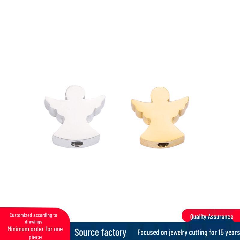 Stainless Steel Mirror Finish Angel Beads: DIY Jewelry Pendants & Bracelet Accessories
