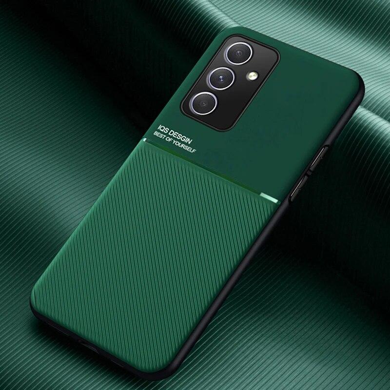 Magnetic Car Holder Silicone Cover for Samsung Galaxy S23 Ultra A34 A14 A34 A54 5G Soft Frame Protection Case