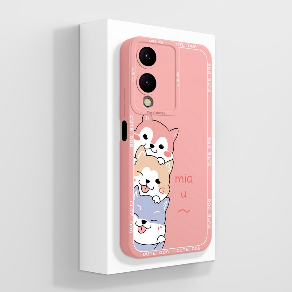 For Vivo Y17S Case Artistic Phone Cover Camera Protection Anti Choc Soft Liquid Silicone Bumper For VivoY17S Y 17S Back Cover