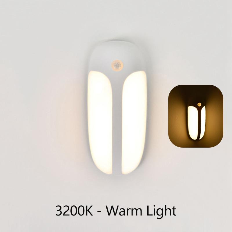 Wireless LED Motion Sensor Light USB Rechargeable Night Light Magnetic Sensing Wall Lamp for Bedroom Cabinet Closet Hallway