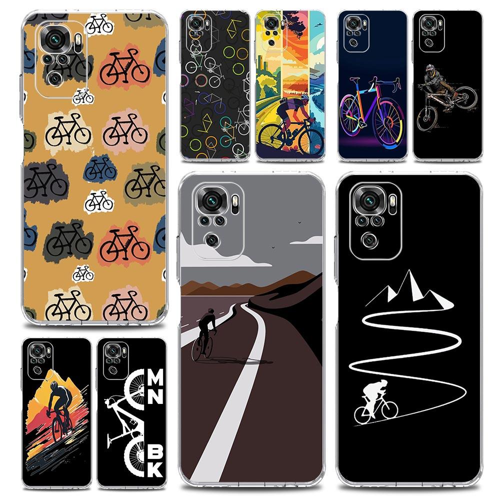 Phone Case For Xiaomi Redmi Note 14 13 12 4G 9S 9 10 11 Pro Plus 5G 14C 13C 12C 10C 9A Soft TPU Cover Mountain Bike Cycling art