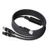 2 In 1 100W Fast Charging Type C Cable Fast Charging Cord USB C Charger Nylon Braided Cable for Phone Laptop Accessories