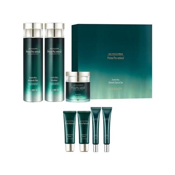 Isaknox Age Focus Prime Double Effect 3pcs Set (Skin 160ml, Emulsion 160ml, Cream 30ml, Serum 20ml x 2p + Eye Cream 15ml x 2p)