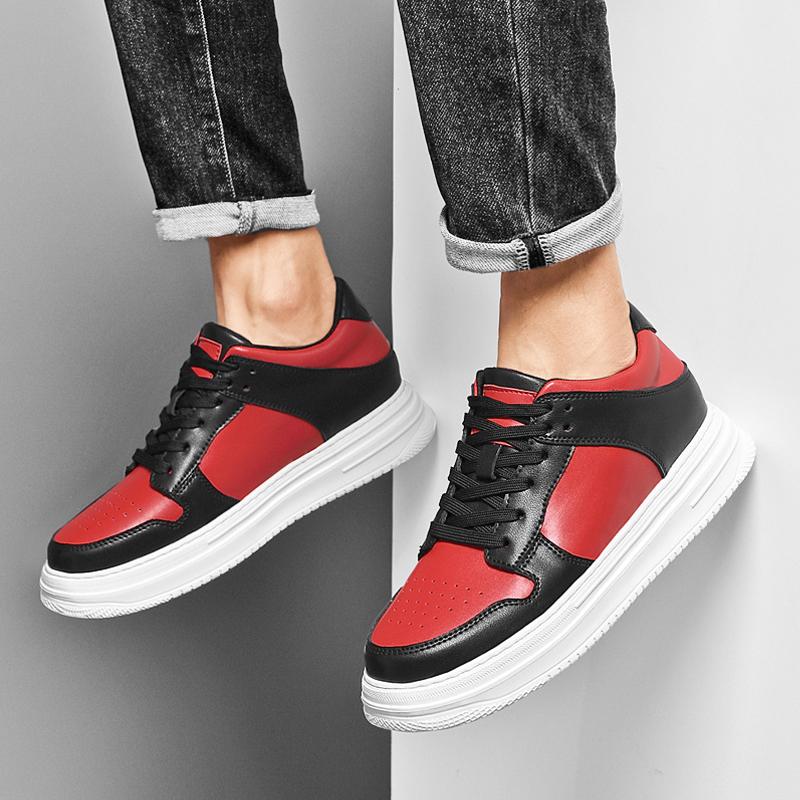Man Sneakers  Men Elevator Height Increase Insole 6cm  Sports Plus Size 36-43