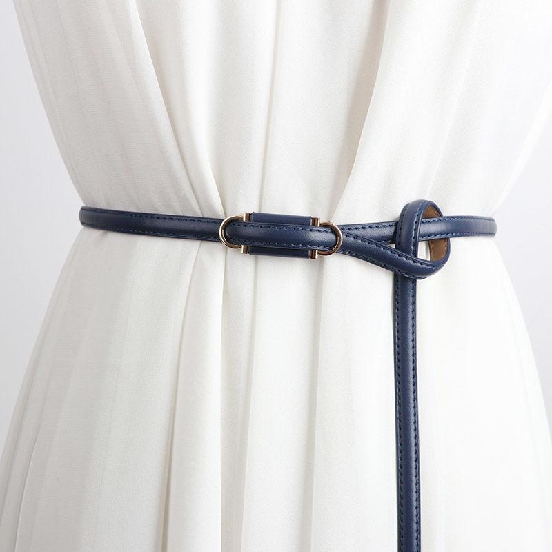 Soft Knotted Stylish Leather Belt For Women Featuring A Fashionable Minimalist Design In Colors Classic