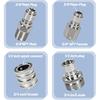 10Pack Pressure Washer Quick Connect Fittings, Stainless Steel Pressure Washer Adapter Set, M22-14mm Swivel To 3/8" Quick Connect Kit, 3/4 Inch Quick