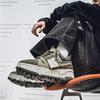 Men's 2025 Black Microfiber Skate Shoes - Versatile Thick Sole for Added Height, Soft and Stylish for Couples
