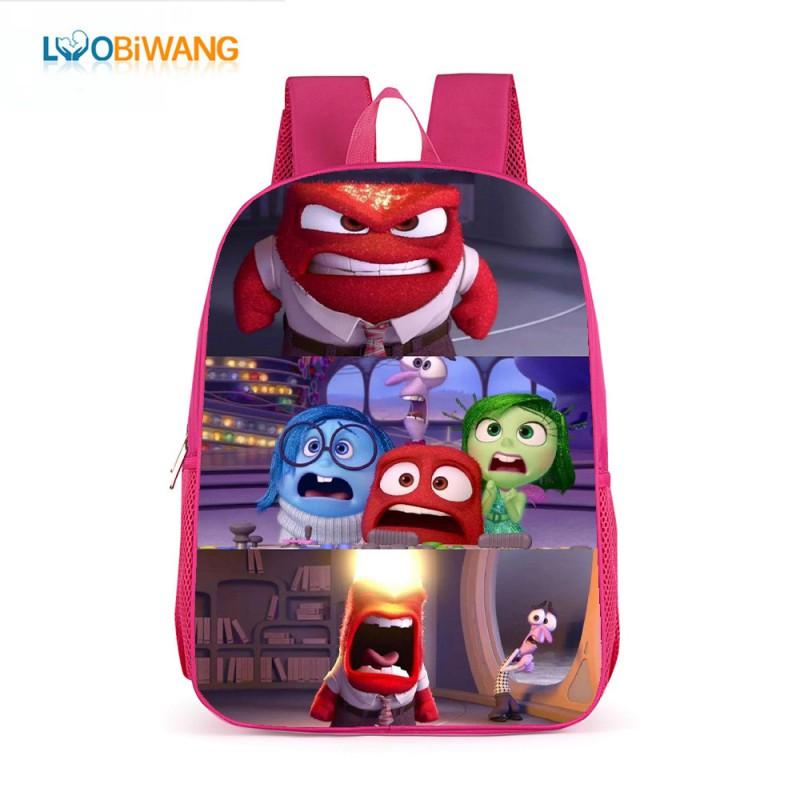 Inside Out 2 Kids School Backpack 17 Inch Oxford Fabric Bag Girls Boys Lightweight Anti-Theft Comfortable Student