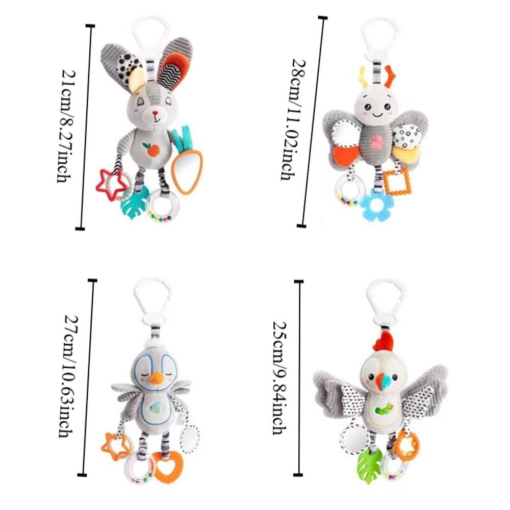 PP Cotton Newborn Rattles Plush Toys Early Education Plush Rattle Teether Toys  0-12 Months