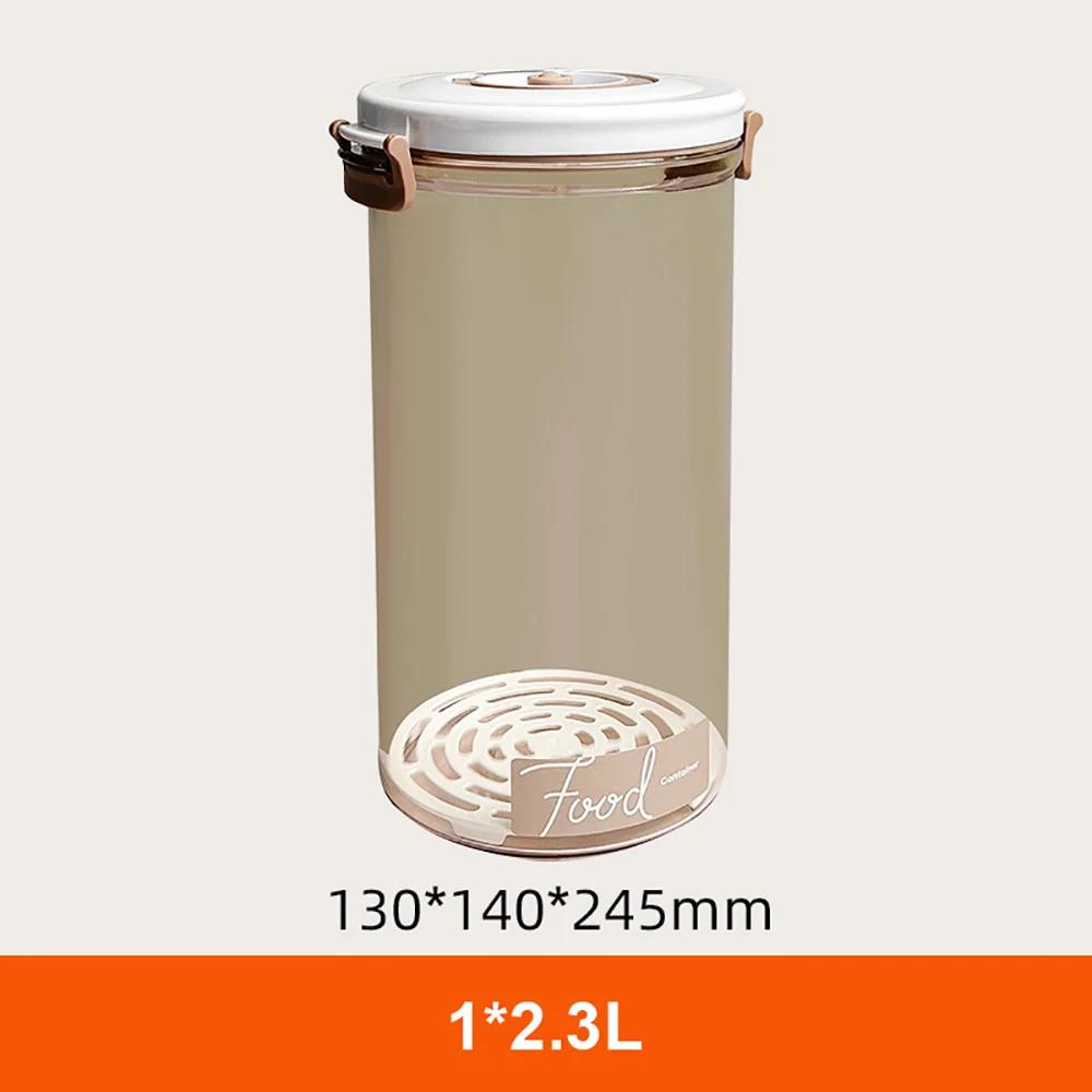Food Storage Container Vacuum Box Large Capacity Food Dispenser for Kitchen Transparent Sealed Food Organizer Keep Lunch Fresh