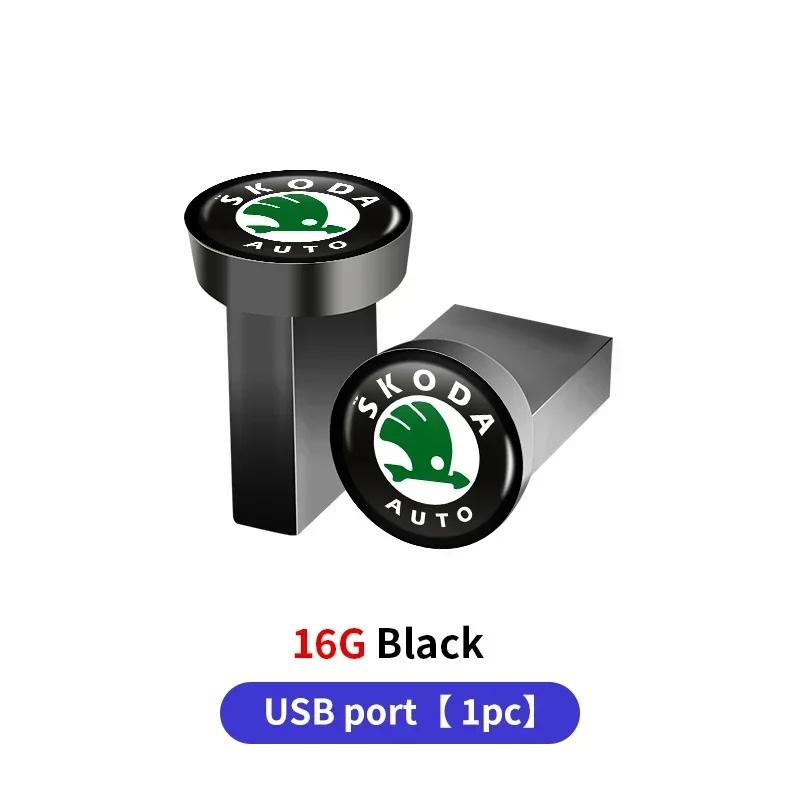 

Car Sticker 2025 New Car Interior 16/32/64GB USB Flash Drives Mini Memory Stick Plug For Skoda Octavia Rapid Kodiaq Superb Fabia