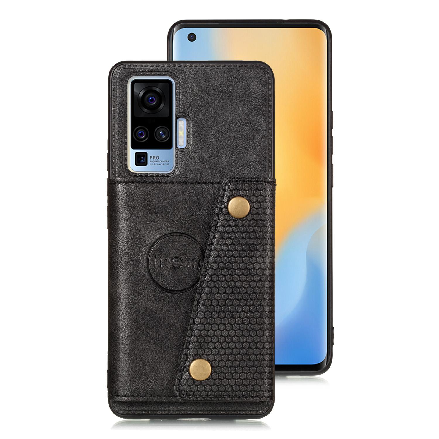 

Magnet Case For Vivo Y11 2023 Y15S Y16 Y17 Y19 Y20S Y33S Y35 Y51 Y31 Y55 Y53S Card Slot Wallet Button Buckle Back Case Cover Vivo Y11 (2023) чёрный