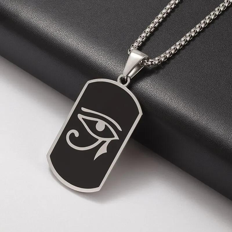 Ancient Egyptian Animal Totem Ankh Cross Pendant Necklace for Men Women Fashion Charm Lucky Riding Jewelry