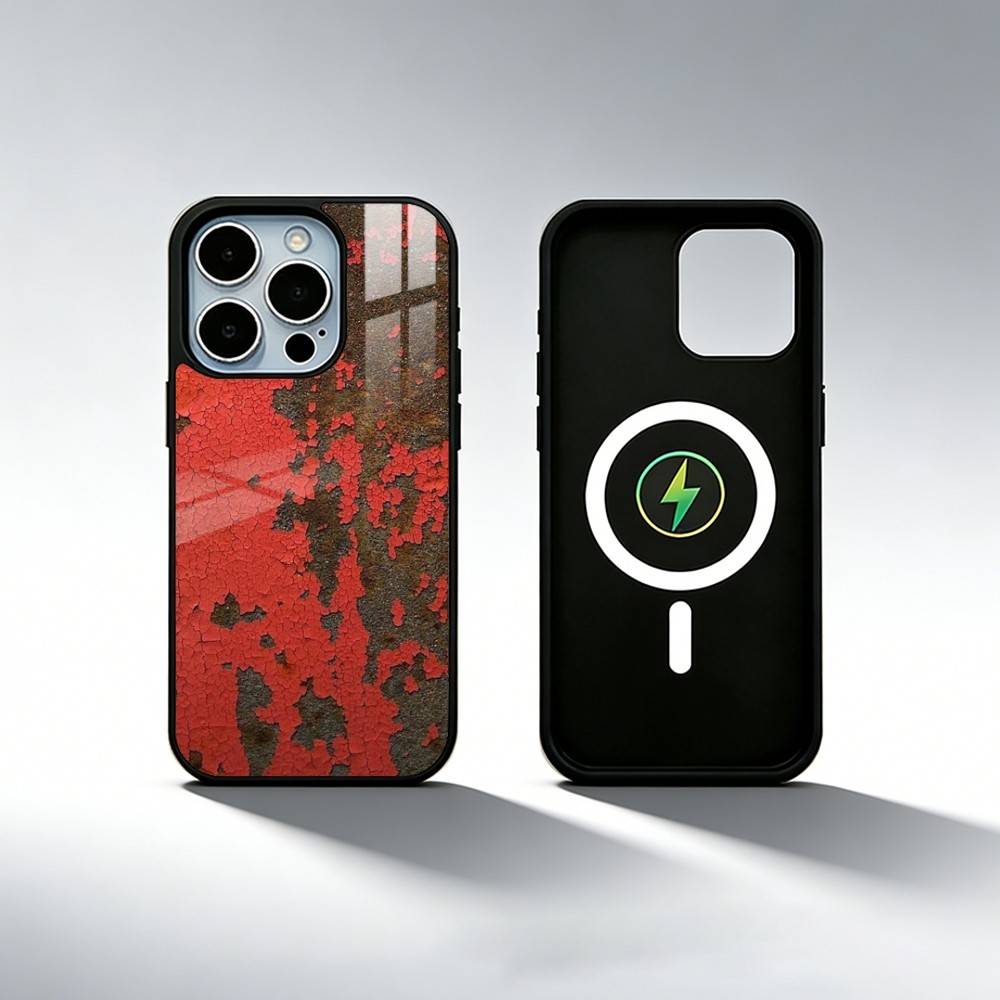 Industrial Style Rusty  Phone Case For iPhone17,16,15,14,13,12,11 Plus,Pro Max Magnetic For Magsafe Wireless Charging