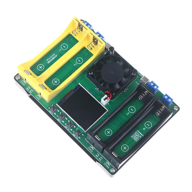 18650+21700 Type-C LCD 4 Channel Battery Capacity Tester MAh Lithium Battery Internal Resistance Detector For Battery Testing