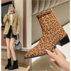 Pointed Toe Women's Ankle Boots Fashion Suede Luxury Heeled Shoes Woman New Winter Boots 2025 Designer Dress Sexy Mujer Botas