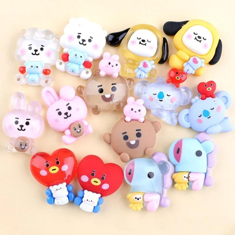 cartoon Cute BT21 themed charm suitable for slippers and sandals 3D soft PVC shoe charm DIY fashion shoe decoration accessory