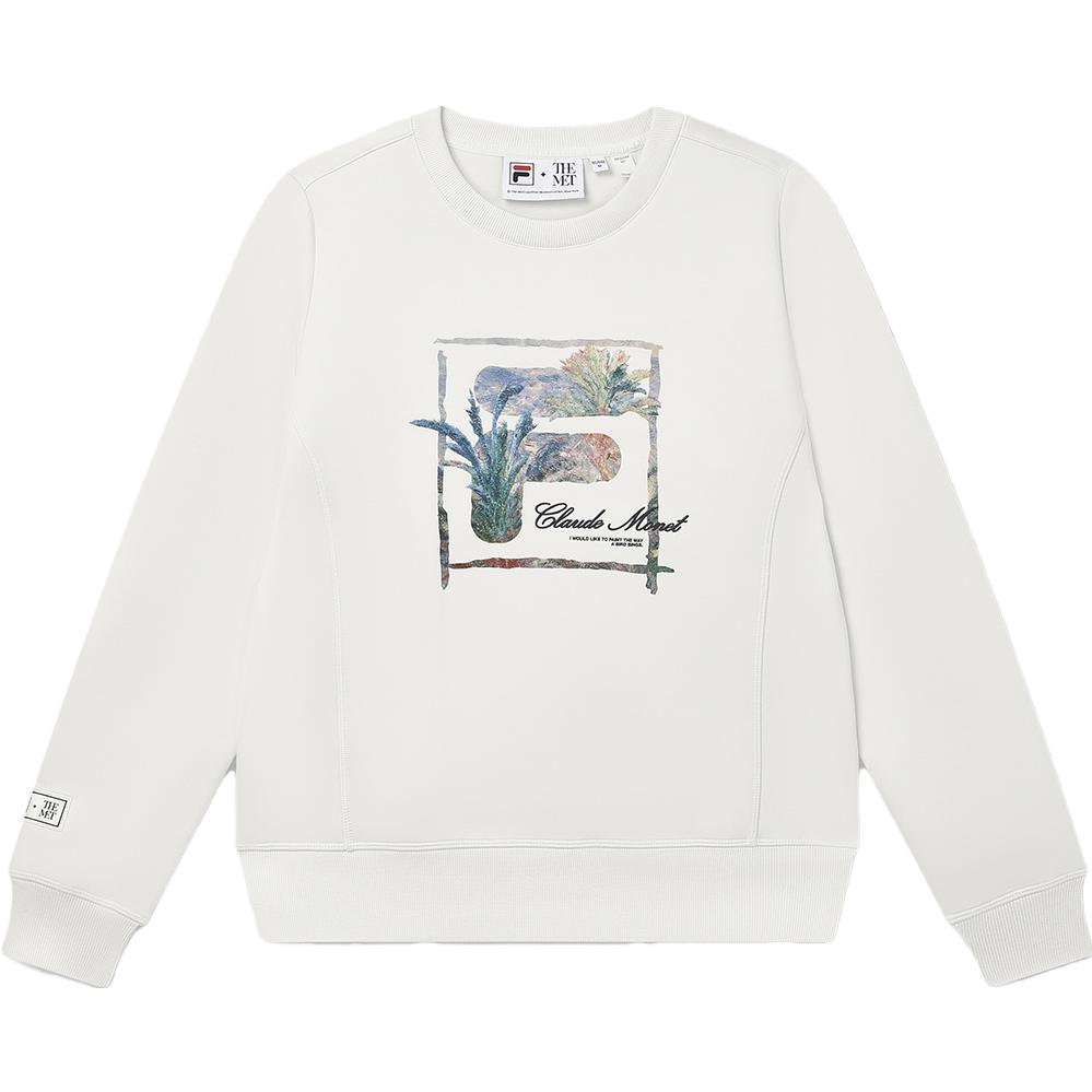 

FILA X The Met 2023 Autumn And Winter New Sweatshirt Women sweatshirt Ceramic-White F11W348204FIV XL