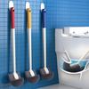 Wall Mounted Toilet Brush Anti-Slip Handle Curved Soft Bristles Toilet Cleaner Toilet Grooves
