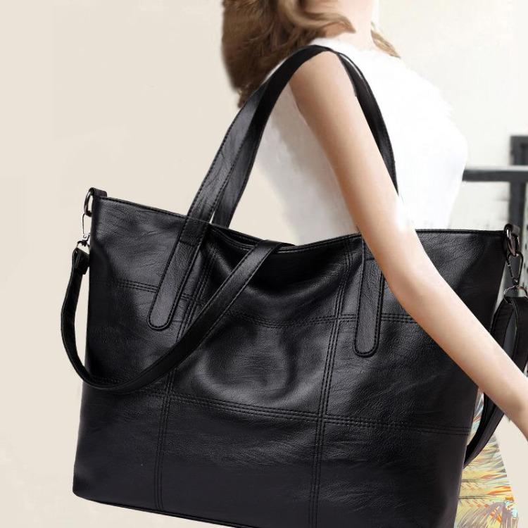 Women Fashion  Soft Leather Large Capacity Bag Versatile Elegant Shoulder Crossbody Handbag