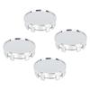 Uxcell Universal Wheel Center Hub Caps, 54mm Outer Diameter, 9 Clips, Protector, Silver Tone, 4 Pieces