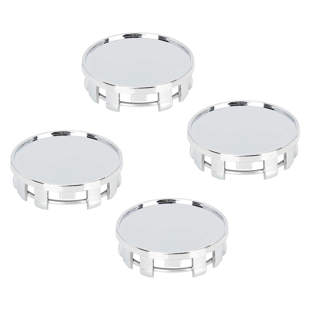 Uxcell Universal Wheel Center Hub Caps, 54mm Outer Diameter, 9 Clips, Protector, Silver Tone, 4 Pieces