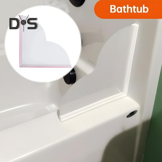 1/2 buc. Apărător de stropi de duș cu bază din silicon anti-alunecare, autoadeziv, impermeabil, chiuvetă, chiuvetă, cadă de baie, colț acrilic, protecție pentru apă, duș