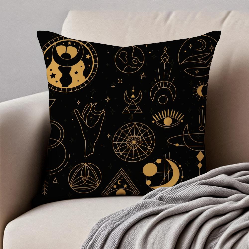 Festive Religious EEid alFitr Cushion Cover Pillowcase Antidustmite Invisible Zipper Short Plush Sofa Cushion
