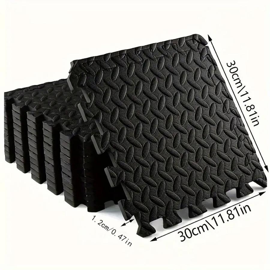 ½ Inch Home Gym Mat with EVA Foam Interlocking Tiles for MMA, Fitness, Gymnastics and Gym Protection, Floor Liner