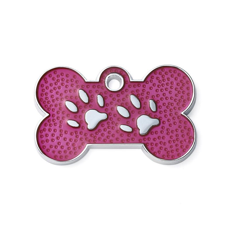 Dog Bone ID Tag-Solid Zinc Alloy Pet Name Plate with Laser Engraving Durable Anti-Lost Identity Charm for Dogs & Cats