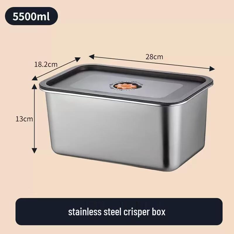 ZISIZ Extra-Large 316 Stainless Steel Food Container Set