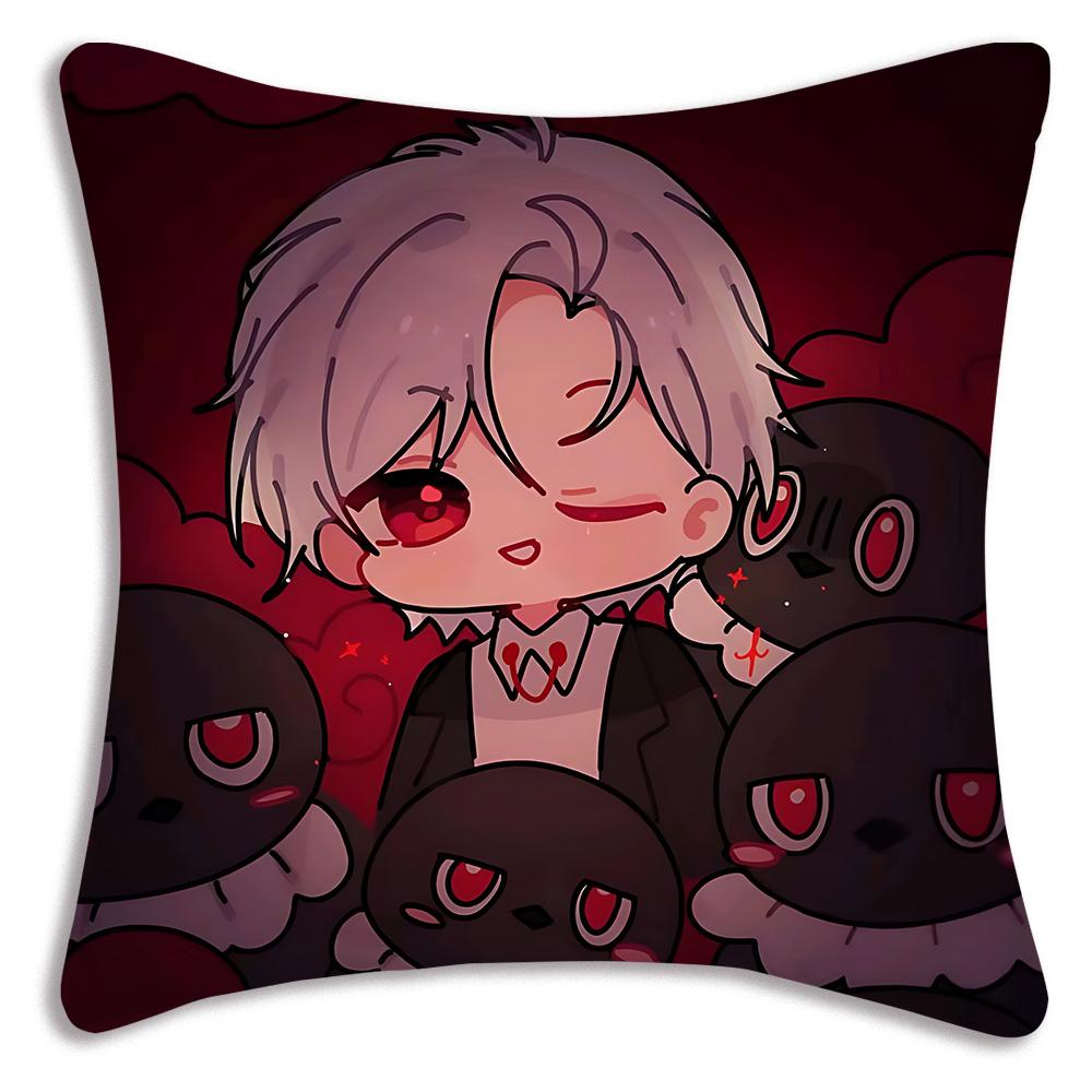 Sylus Love and Deepspace chibiS Pillow Covers Cartoon Sofa Decorative Home Double-sided Printing Short Plush Cute Cushion Cover