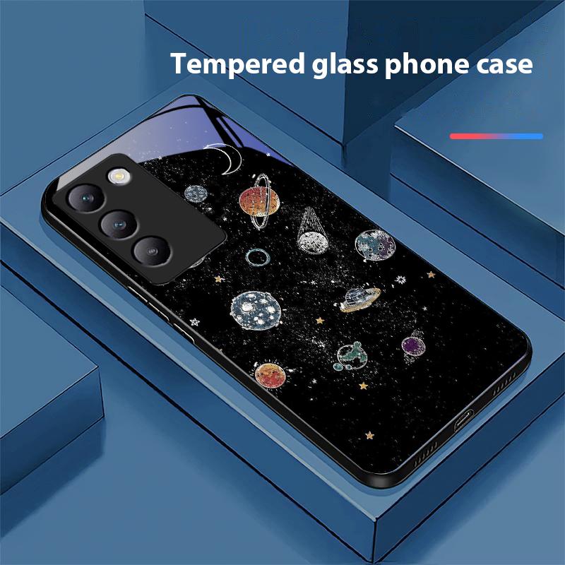 Astronaut Planet Pro Y72 33S 11 03 36 96 Lite 35 16 Iqoo 12 V40 SE 5G 29 40 21 30 X80 Pro Vivo Tvrzené Sklo Pouzdro na Telefon