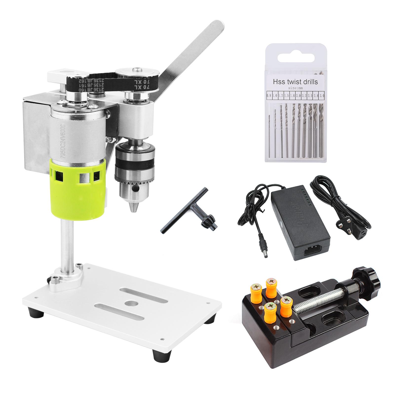 

Мини настольный сверлильный станок, небольшой настольный сверлильный станок, высокая точность, 7 скоростей, низкий уровень шума, компактный размер UK PLUG разноцветный