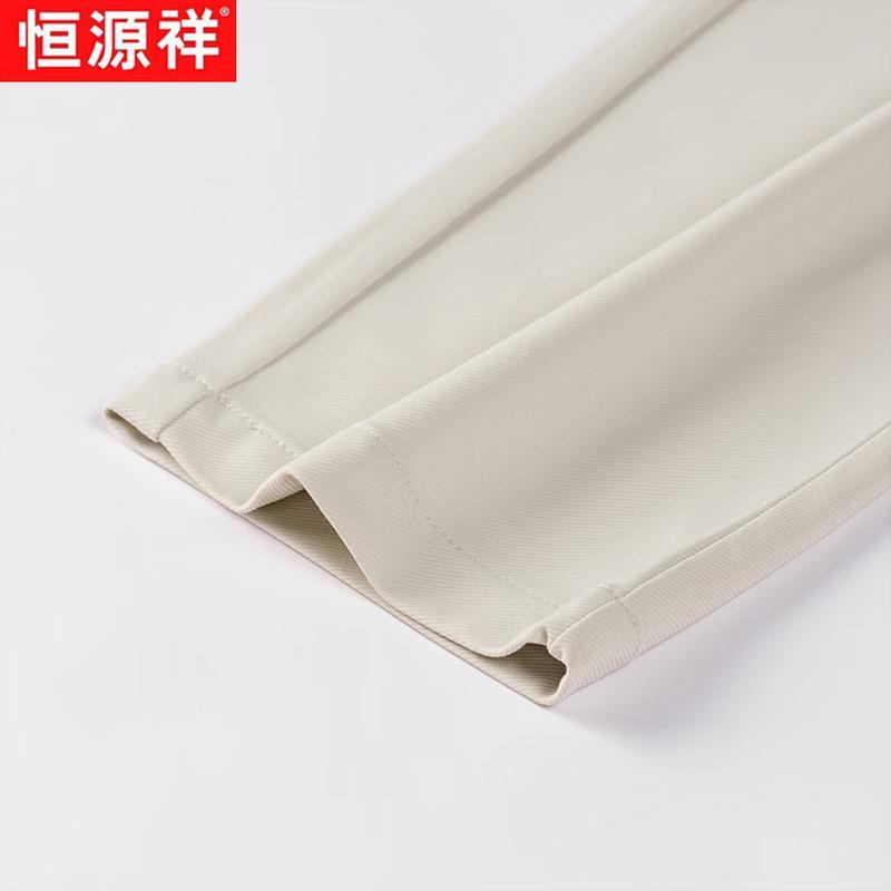 Hengyuanxiang Summer Linen Ice Silk Casual Two-Piece Set