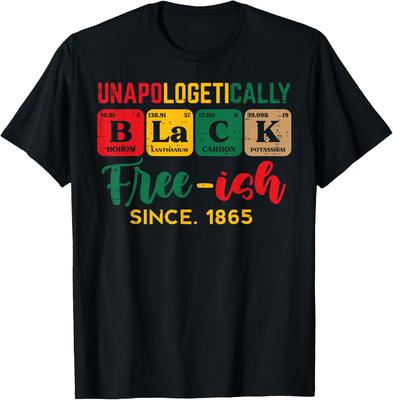 Unapologetically Black Freeish Since 1865 Periodic Table Juneteenth TShirt Unisex WoUnisex Fashion Pride Science Humor Tshirts