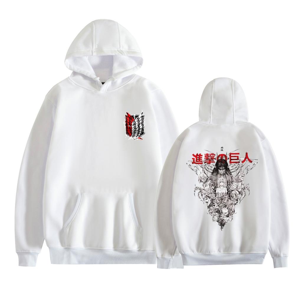Men Women's Fleece Hooded Attack on Titan Anime Printed Spring Autumn Pullover Sweatshirt Fashion Hoodie Casual Hip Hop New Men Tracksuit Streetwear