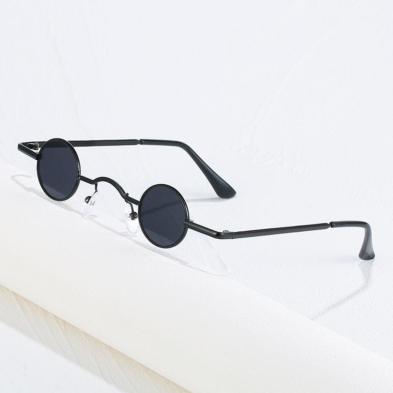 Small Frame Round Retro Sunglasses Men'S And Women'S Shape Mini Small Round Frame Prince Glasses Hip-Hop Sunglasses Tide