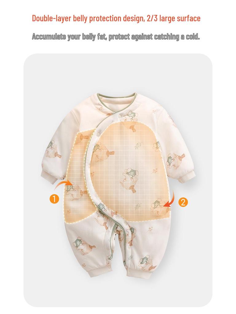 Jingqi Spädbarn Varm Bomullsromper: Mysiga höst- och vinterytterkläder