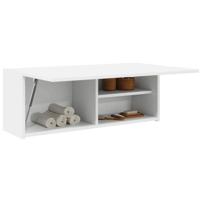 VidaXL Armoire murale de bain blanc 80x25x30 cm bois d'ingénierie 860076
