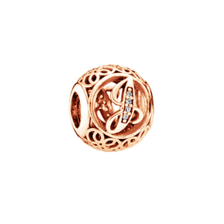 Fine Sparkling Spherical A-Z 26 Lucky Letters Charm Beads Fit Original European Bracelets Diy Women Jewelry Gifts