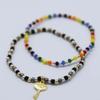 BONBEAU Luck key rainbow double beads Bracelet set (2 types)