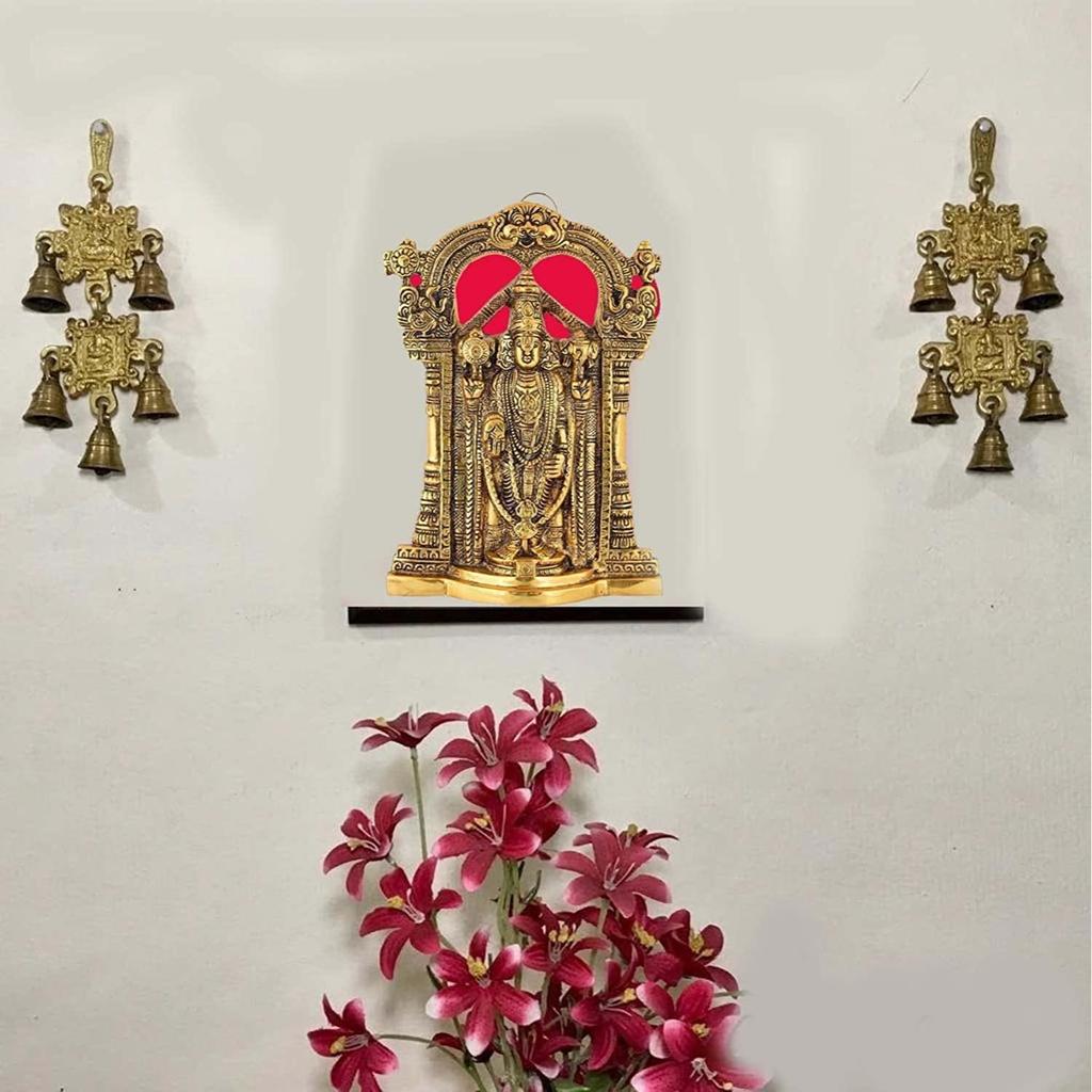 Metal Wall Hanging God Tirupati Balaji | Sri Venkateswara Idol | venkateshwara Swamy Idol | Spiritual Home Decor | Gifts Statue