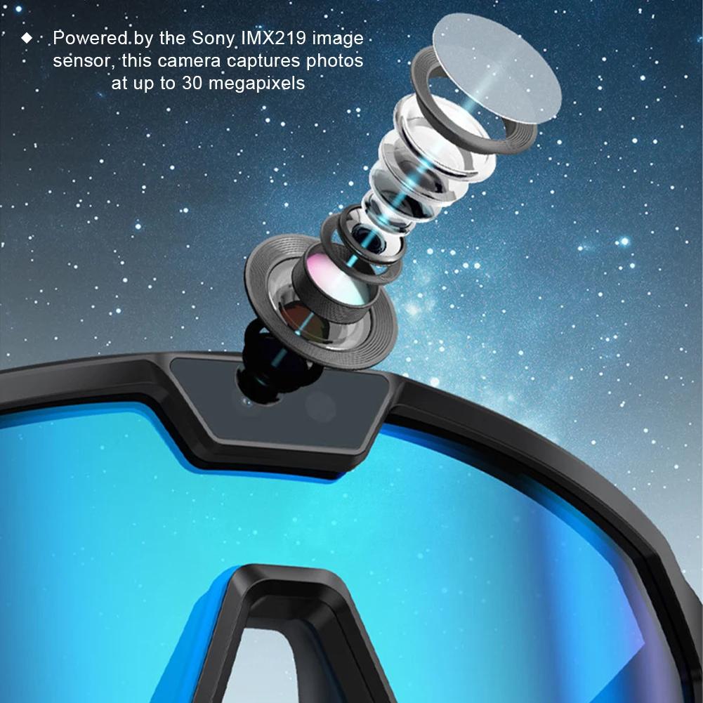 800W Pixel Outdoor Cycling Glasses Anti-shake Smart AI Camera Translation Glasses with Bluetooth and WiFi Transmission Function