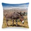 Home Decor Donkey Art: Various Scenes and Portraits Pattern Cushion Cover Suitable for Sofa Bedroom Car Pillow Cover