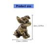 Handmade Solid Brass Dog Figurine Solid Copper Puppy Brass Sculpture Ornament for Home Decoration and Art Collectors