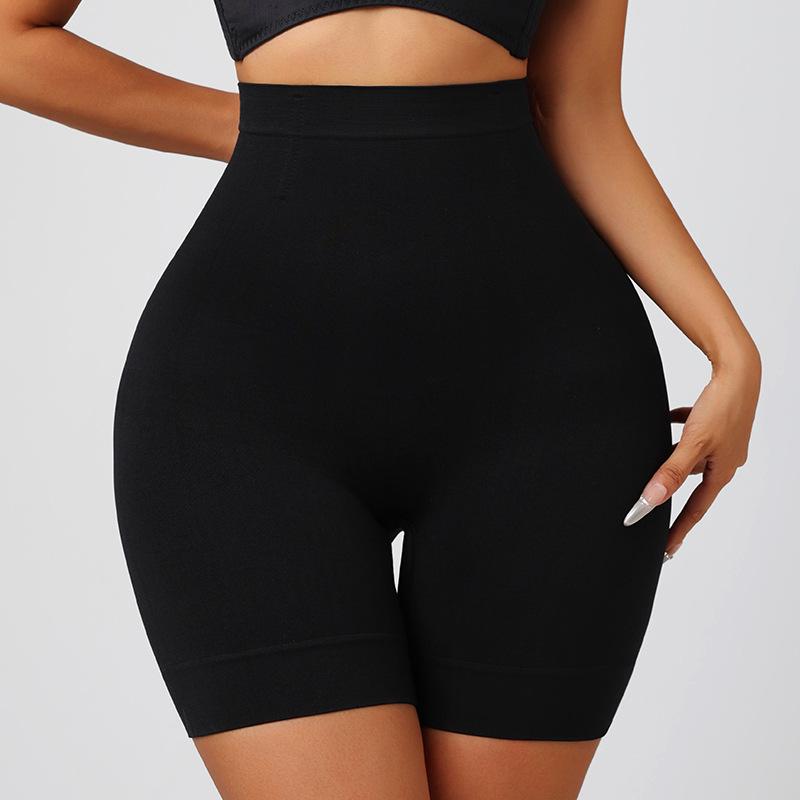Women s High-Waisted Butt-Lifting Tummy Control Fitness Shorts 2XL чёрный